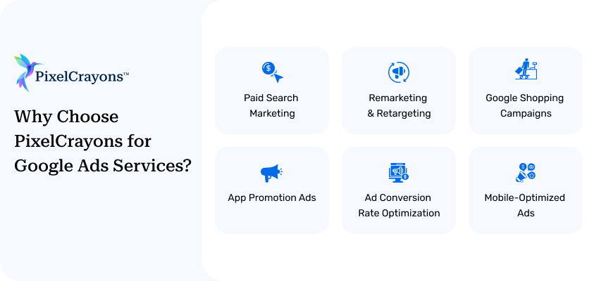 PixelCrayons for google ads services